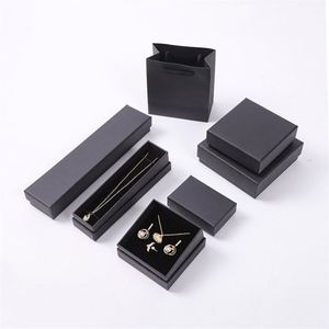 Manufacture <b>Wholesale</b> Custom Luxury <b>Small</b> Paper <b>Black</b> Gift Jewelry Storage Packaging <b>Box</b> With Logo - Product Image 5