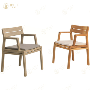 Set di Tavolo e Sedie in Legno di Teak per Esterni, Design Rustico Commerciale per Ristoranti, Progetti di Hotel e Cortili - Product Image 4