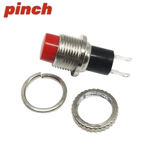 Pinch 10mm Push <b>Button</b> Switch DS-316 DS-314 1NO Solder Terminal Non-locking Self-resetting Doorbell Horn Switch - Product Image 1
