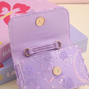 Новая элегантная детская сумка в стиле принцессы, модная квадратная сумка для девочек, сумка с жемчугом и пайетками. - Product Image 6