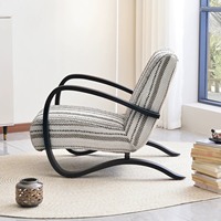 Fauteuil d'appoint en bois courbé de style minimaliste moderne du milieu du siècle, fabriqué en Chine, pour salon, fauteuil de relaxation, canapé individuel