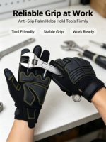 Gants HAIYI imperméables en tissu extensible à doigts entiers avec sangle de poignet réglable pour le cyclisme, la gym et les sports de plein air