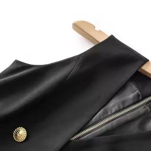 Vestido de Color Sólido de Diseño Nuevo 2025, Ropa Elegante para Oficina, Vestido Plisado para Mujer - Product Image 6