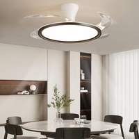 Ventilateur de plafond LED moderne à grande vitesse, à fréquence variable, invisible, lampe de ventilateur, chambre à coucher, salon, maison, lustre électrique