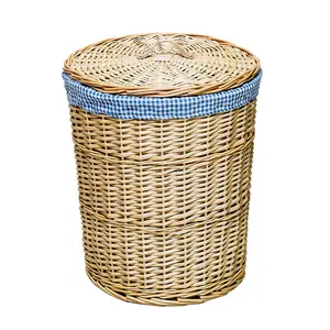 Jinliu cesta de lavanderia de canto natural, enco, amigável, com tampa