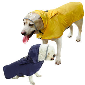 Large Luxury <strong>Nylon</strong> Pet Jacket for Dogs Waterproof Portable <strong>Raincoat</strong> with Solid Pattern for Winter and Spring Raining Days - Product Image 1
