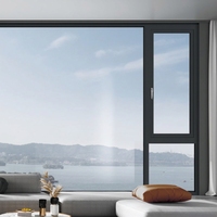 Ventana Abatible AS2047 con Aislamiento Térmico, Doble Acristalamiento, Insonorizada, de Aluminio, con Apertura Exterior, para Renovación del Hogar