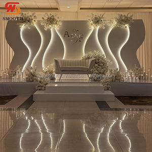Elegant <b>Wedding</b> White Acrylic Panel Stand Display <b>Arch</b> Backdrop Stand <b>Wedding</b> Backdrop Stage Decor Arched Event Decoration - Product Image 6
