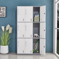 Prix Usine Promotionnel : Casier Électronique en Acier à 9 Portes pour École, Bureau, Salle de Sport – Armoire à Vêtements Étanche et Anti-Rouille
