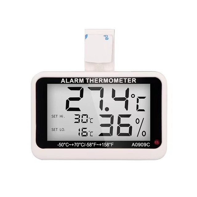 New Digital Fridge Thermometer with Alarm and Max/Min Temp Feature OEM Plastic for Freezer Chiller Cooler A0909B/A0909C