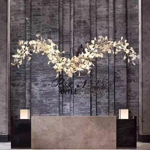 Lustre suspendu en verre feuille MEEROSEE avec plantes naturelles, feuilles florales, lustre d'<span class=keywords><strong>automne</strong></span> MD88224 - Product Image 4