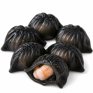 Dumplings aux crevettes et truffes noires surgelés, saveur truffe noire, Dim Sum, support OEM ODM, MOQ 100KG - Product Image 1