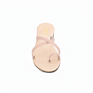 Sandales dorées à talons décontractées CL1508 - Product Image 1