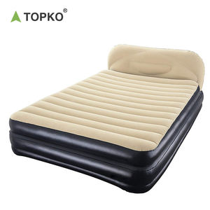 Cama doble inflable de PVC de alta calidad TOPKO, cama de colchón de aire inflable portátil para interiores y exteriores - Product Image 4