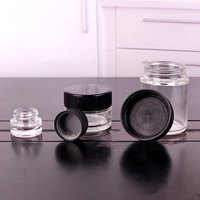 Vente en gros de pots en verre ronds à fond plat de 60 ml, 90 ml, 110 ml, 180 ml avec couvercle résistant aux enfants CRC, pot en verre personnalisé pour fleurs