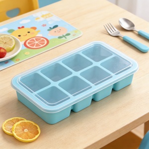 Wholesale Silicone Rectangular Mold Six Grids Ice Cube Tray <b>Reusable</b> Grade Household Custom Eco-Friendly Food Box - Product Image 2