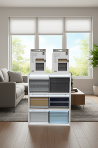 Trilana <b>Vertical</b> <b>Blinds</b> 120x180cm Manual Roller Shades Mixed Colors UV Protection Ceiling Installation Home Use - Product Image 2