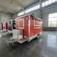 Chariot de restauration rapide chinois, mini-kiosque mobile carré fermé, entièrement équipé pour la vente au Canada, idéal pour pizzas, tacos, hot-dogs, barbecue.