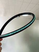 Tuyau hydraulique flexible SAE100R6 à surface lisse, 1/4 pouce, 3/8 pouce, en caoutchouc noir, pour huile et carburant, 500 PSI, basse pression, avec gaine textile tressée