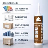 Panneau composite en aluminium pour mur-rideau en verre structurel à usage général, étanche aux intempéries, avec mastic silicone FEIDU FD222 Shandong