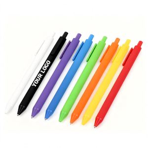 ปากกาลูกลื่นพลาสติกยางสีรุ้งแบบพับเก็บได้ หลายสี สำหรับโปรโมชั่น พร้อมโลโก้ สำหรับเป็นของขวัญ - Product Image 1