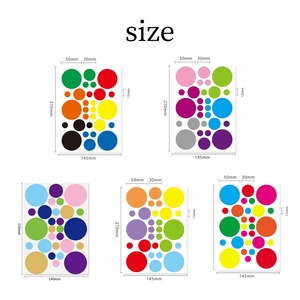 <span class=keywords><strong>Adesivi</strong></span> a pois colorati multi-formato, etichette bianche scrivibili, decalcomanie creative per ufficio e asilo, sigilli <span class=keywords><strong>adesivi</strong></span>. - Product Image 2