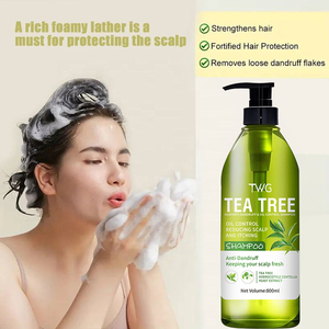 TWG OEM Custom 800ml Champú y acondicionador de árbol de té Acondicionador refrescante y esponjoso Control de aceite Champú anticaspa de árbol de té - Product Image 5