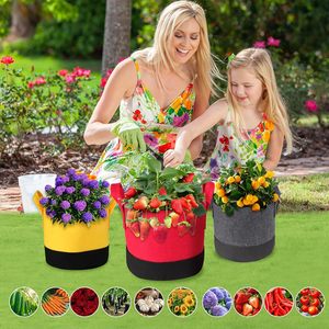 Sacs de culture robustes en tissu de 5, 7 et 10 gallons avec poignées, <span class=keywords><strong>pots</strong></span> multi-tailles pour pommes de terre, tomates, légumes, fruits, fleurs et herbes - Product Image 5