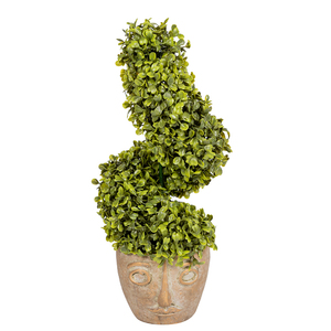 Co-Arts, venta al por mayor, al aire libre, resistente a los rayos UV, plástico, boj Artificial, espiral, árbol topiario, planta, decoración de escritorio, artesanías realistas - Product Image 1