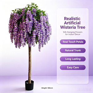 Albero di Bouganvillea Artificiale di Alta Qualità, Pianta in Vaso con Fiori di Seta per Decorazione Interna del Soggiorno - Product Image 4