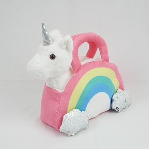 Chất lượng tốt đẹp tùy chỉnh sang trọng nhồi bông đồ chơi mềm bông vải Unicorn với cầu vồng túi PP điền bé của món quà bán buôn - Product Image 2