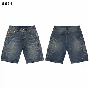 Shorts en <span class=keywords><strong>jean</strong></span> rétro vieillis de haute qualité, style urbain, vente chaude, en gros, par Floralcharm Trade - Product Image 2