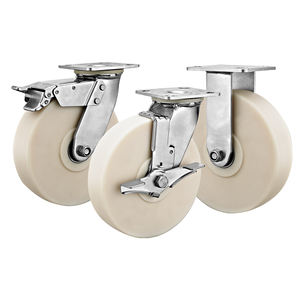 Roda de Caster de Aço Inoxidável SUS304 Antirrust de 4, 5, 6 e 8 Polegadas, Roda de <span class=keywords><strong>Nylon</strong></span> <span class=keywords><strong>MC</strong></span> para Máquinas Industriais e Carrinhos - Product Image 4