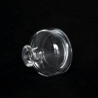 Bouteilles diffuseur de parfum pour voiture en verre transparent de 150 ml, prêtes à être expédiées, plates, courtes, rondes, avec bouchon et anneau de fermeture