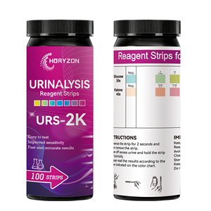 <span class=keywords><strong>Tiras</strong></span> Reactivas de Orina HORYZON para <span class=keywords><strong>Cetonas</strong></span> y Glucosa, 2 Parámetros URS-2K con Certificación, Tira Reactiva para Análisis de Orina - Product Image 2