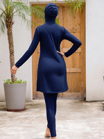 Nouveau design de maillot de bain musulman 3 pièces à manches courtes, burkini modeste avec un prix abordable et une bonne qualité