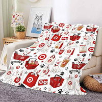 1000 Desain Kartun Makanan Kopi Minuman Toko Cetak Selimut Flanel Fleece Kustom Lembut Hangat Nyaman Selimut Lempar Tempat Tidur Sofa Selimut Perjalanan