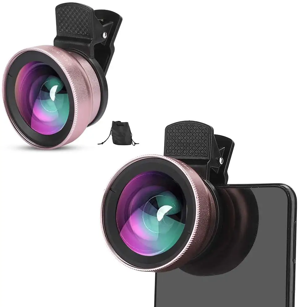 2 in 1 Professional Phone Macro Lens 0.45 X Super Wide Angle
