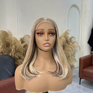 Perruque Bob en dentelle complète en cheveux vierges du Vietnam, prête à porter, extensions couleur naturelle, longueurs de 8 à 30 pouces - Product Image 1
