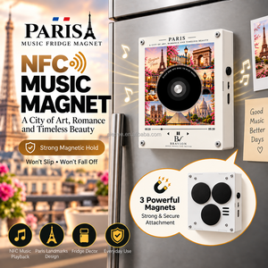 Imán para Refrigerador con Música NFC BRAVION, Arquitectura Emblemática Personalizada, Disco Giratorio con Luz, Recuerdo de Viaje, Set de Regalo Turístico con Altavoz - Product Image 2