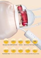 Gleitsaugende Vibrations-Brustpumpe mit Doppelbecher, Brustmassagegerät, Brust-Masturbator, Nippel-Leck-Saugbecher, Sexspielzeug