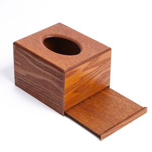 Boîte à mouchoirs en bois massif, nouveau style chinois, pour salon, mouchoirs à tirer, petite taille, grande taille - Product Image 3