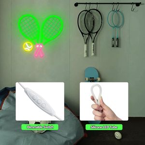 Tennis Letreros Neon LED indoor hanging ambient light shop <b>sign</b> wall decoration light entrance indicator light luminous <b>sign</b> - Product Image 3