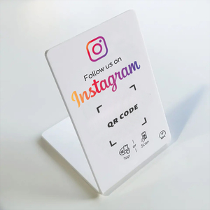 GSC ที่ตั้งแสดงเมนู NFC PVC ป้ายรหัส RFID MINI 13.56 MHz QR ตารางแสดงผลอะคริลิคเปล่าสำหรับบัตรควบคุมการเข้าถึงสื่อสังคมออนไลน์ - Product Image 5