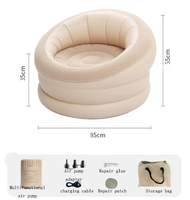 Canapé nid d'oeufs avec pompe intégrée canapé de camping auto-gonflant canapé portable en forme d'oeuf extérieur pour la randonnée