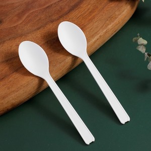 Hot Sale Stocked Cheap Price Biodegradable Disposable Cornstarch Plastic Cutlery Set Knife Fork Spoon CPLA cutlery
