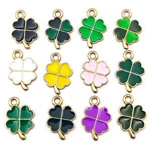 WEGOODZF Groothandel Legering Emaille Hangertje Daisy Klaver Accessoires Geschikt voor DIY Sleutelhangers Oorbellen Halskettingen Schoenen Charm - Product Image 2