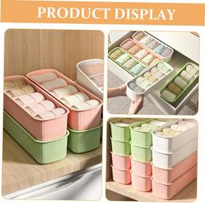 Boîtes de rangement en gros pour chaussettes et sous-vêtements avec couvercle pour tiroirs et placards - Product Image 6