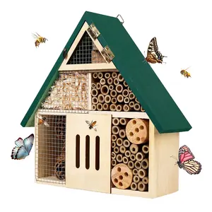 Decoración colgante personalizada para jardín, mariposa, mariquita, insectos beneficiosos, insectos, Hotel, Mason Bee, Hotel, casa de insectos de madera