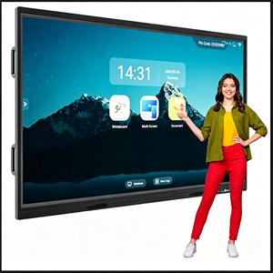 ไวท์บอร์ดอิเล็กทรอนิกส์อัจฉริยะแบบอินเทอร์แอคทีฟหน้าจอสัมผัส LCD ขนาด 55/65/75/85/98/120 นิ้ว สำหรับห้องประชุม - Product Image 1